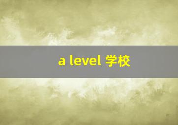 a level 学校